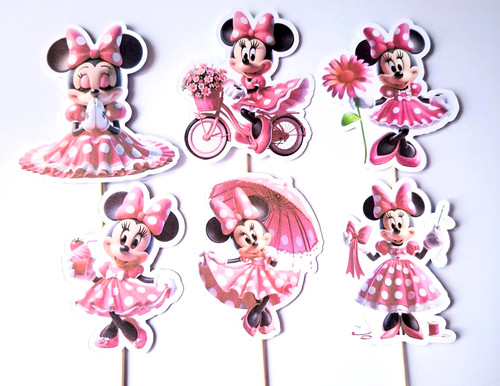 Minnie mouse cupcake toppers - cupcake,