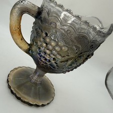 Blue/Gray Carnival Glass