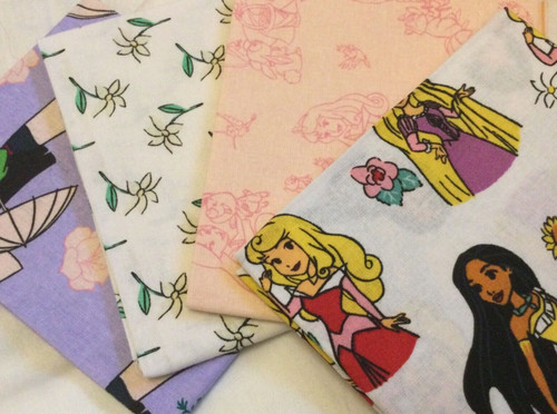 Disney princess fat quarters - 4,