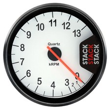 Stack ST200 Clubman Tachometer Gauge 0-3-13,000 Rpm - White Dial Face
