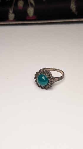 Vintage sterling silver green - vintage,