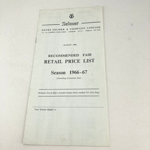 Selmer guitar and amp price