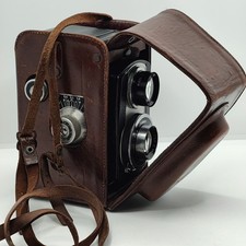 Vintage Ciro-Flex Twin Lens Reflex Camera w Wollensak 85mm f3.5 Lens Alphax USA