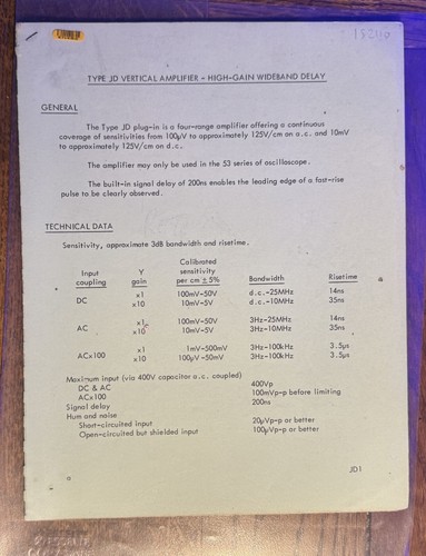 Telequipment type vertical - type, jd
