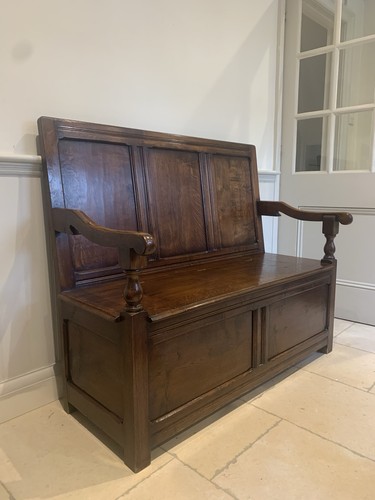 Solid oak monks bench georgian - solid,