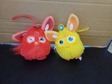 2 x Furby McDonalds Happy Meal Toys Red & Yellow Figures Soft Plush 2016