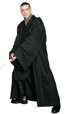 Black JEDI / SITH ROBE Only - Excellent Quality Star Wars Costume Cloak from UK