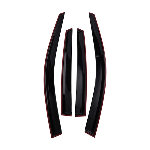 Black window rain guard set - window,