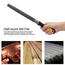 8in Half Round Mill Steel File