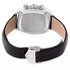 TAG Heuer Monza CR2110 CR2111 FC6161 Black Leather Strap - Genuine OEM