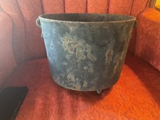 Antique  vintage cauldron Cast