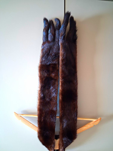 Women brown black mink - black,