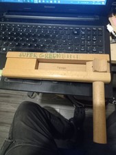 1970s Football Rattle. Wooden.