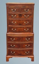 Burr Walnut Serpentine Chest