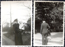 I12/32 WW2 ORIGINAL 2x PHOTOS OF GERMAN KRIEGSMARINE OFFICER WITH DAGGER