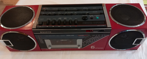 Sanyo 7740l red boombox - sanyo, m-7740l