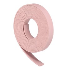 Leather Straps, 0.4 Inch Wide 79 Inch Long Flat Leather Strips Cord, Pink