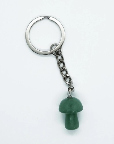 Gemstone mushroom keyring - gemstone,