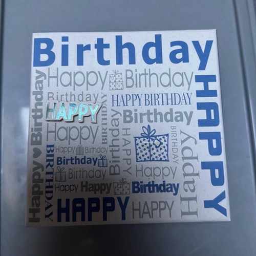 Blue white happy - &,
