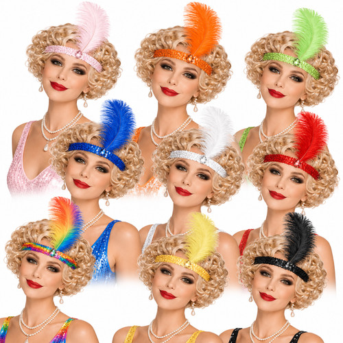 Sequin flapper headband - sequin,