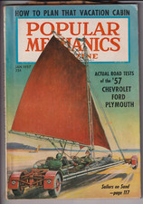 Popular Mechanics Mag '57 Chevrolet & Ford & Plymouth January 1957 012120nonr