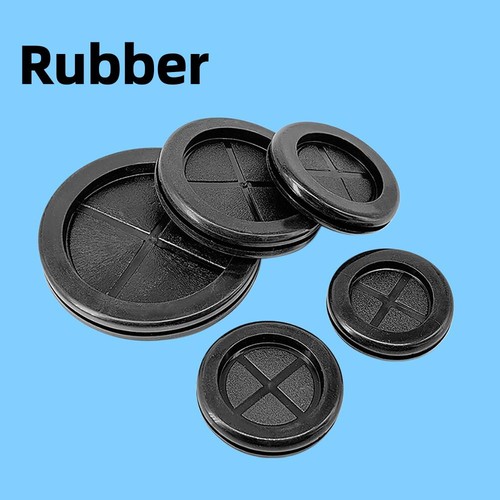 Black closed grommets rubber - closed,