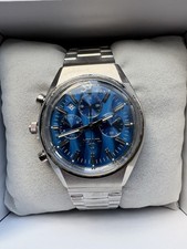 Timex Q Timex Falcon Eye Chronograph (40mm) Blue Dial / Stainless Steel Bracelet