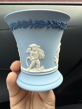 Wedgwood Jasperware Tricolour Small Vase, 8.5cm, Classical Putti