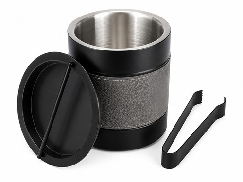 Modern black ice bucket grey - ice,