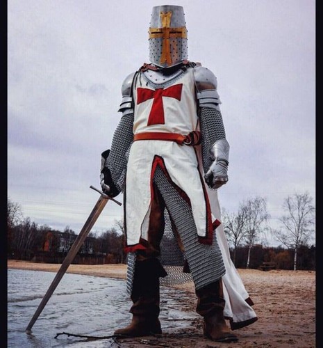 Medieval black templar - black, knight
