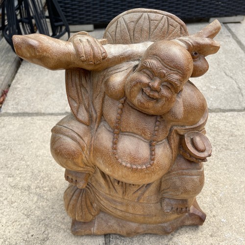 Hand carved wooden laughing - hand,