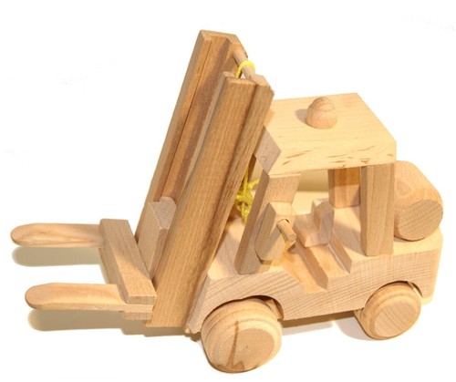 Wooden forklift truck - truck,