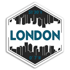 2 x 10cm London England Vinyl Stickers - UK City Sticker Laptop Luggage #20007