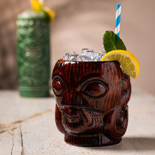 Bora Bora Tiki Mug Brown 16oz