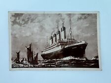 Antique Maritime Postcard S.S. Olympic (sister of Titanic) of White Star Line