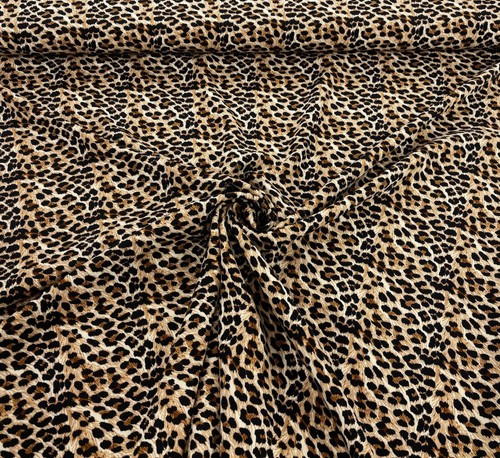 Leopard print polyester fabric - leopard,