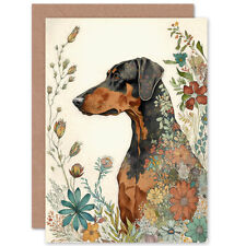 Doberman Dog Spring Flowers
