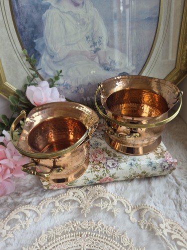 Pair vintage hammered - vintage,