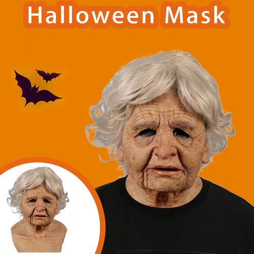 Old man woman mask - old,