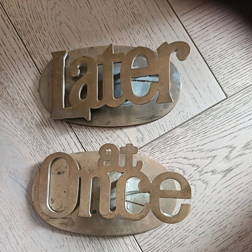 Pair vintage brass - pair, office