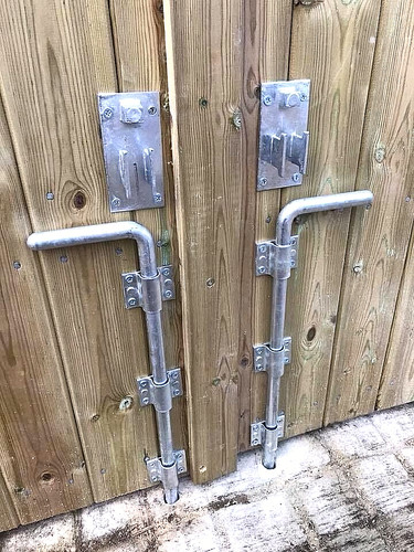 Garage door drop bolts - , for