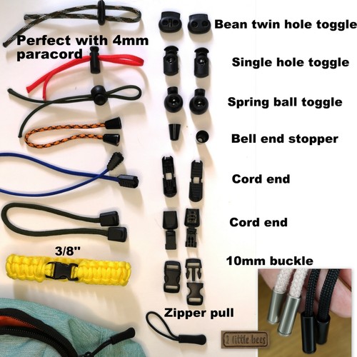 Cord lock toggle stopper clip - cord,
