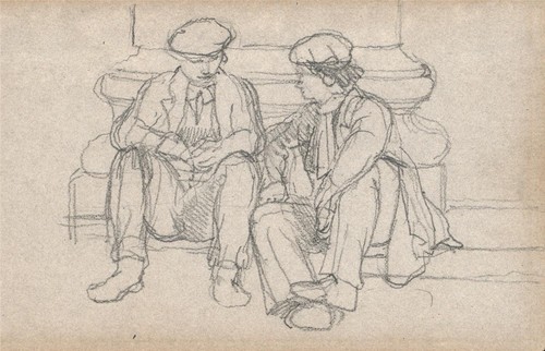 Portrait two seated - portrait,