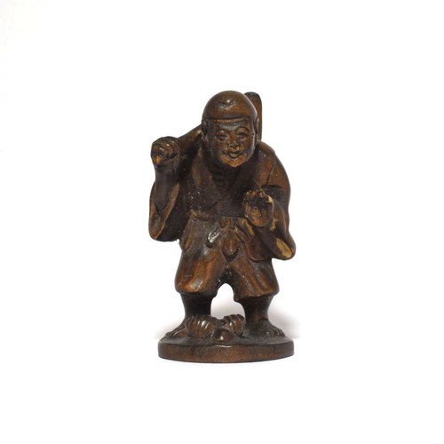 Netsuke farmer japanese - netsuke,