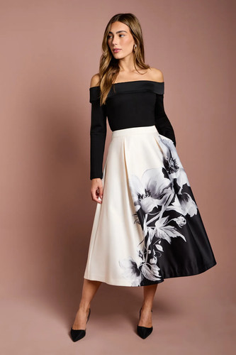 Coast black midi - skirt, womens