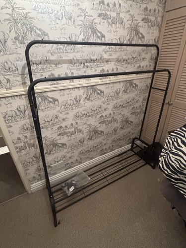 Heavy duty double clothes - heavy, rail