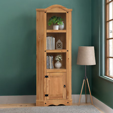 Corona Corner Display Unit Bookcase Mexican Solid Pine by Mercers Furniture®