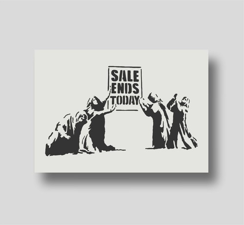 Banksy sale ends stencil - sale,