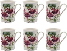 Fuchsia flower coffee mugs - fuchsia,