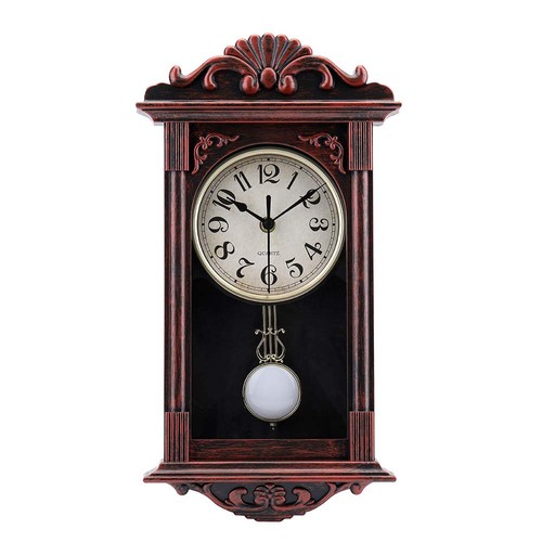 Pendulum wall clock - wall, retro